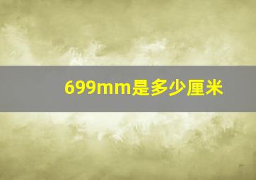 699mm是多少厘米