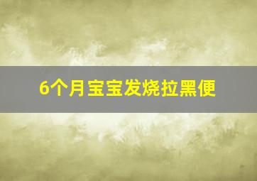 6个月宝宝发烧拉黑便