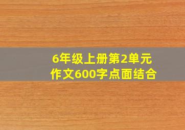 6年级上册第2单元作文600字点面结合