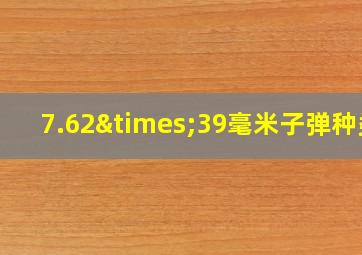 7.62×39毫米子弹种类