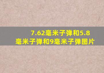 7.62毫米子弹和5.8毫米子弹和9毫米子弹图片