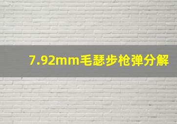 7.92mm毛瑟步枪弹分解