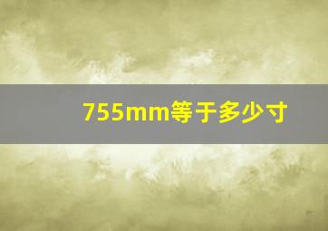 755mm等于多少寸