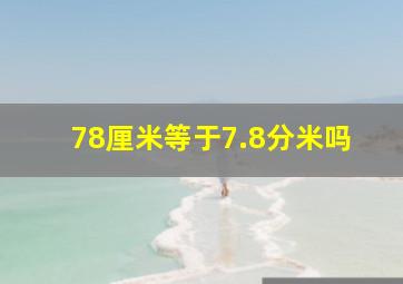 78厘米等于7.8分米吗