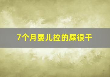 7个月婴儿拉的屎很干