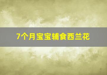 7个月宝宝辅食西兰花