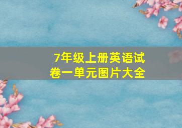 7年级上册英语试卷一单元图片大全