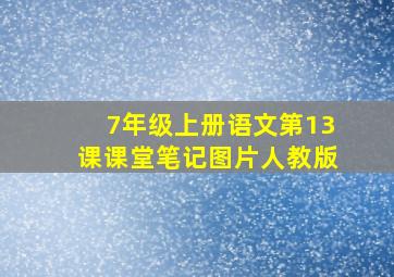 7年级上册语文第13课课堂笔记图片人教版