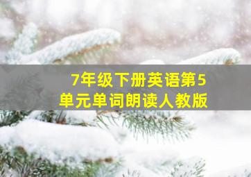 7年级下册英语第5单元单词朗读人教版