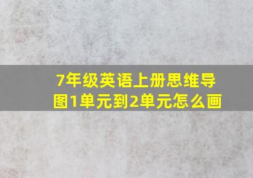 7年级英语上册思维导图1单元到2单元怎么画