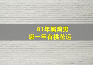 81年属鸡男哪一年有桃花运