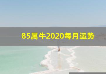 85属牛2020每月运势