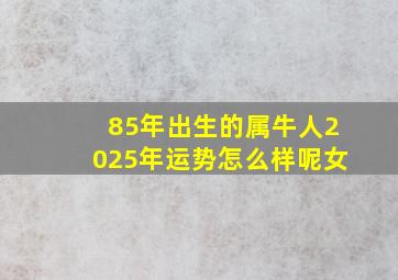 85年出生的属牛人2025年运势怎么样呢女