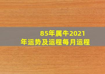 85年属牛2021年运势及运程每月运程