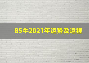 85牛2021年运势及运程