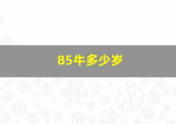 85牛多少岁