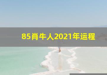 85肖牛人2021年运程