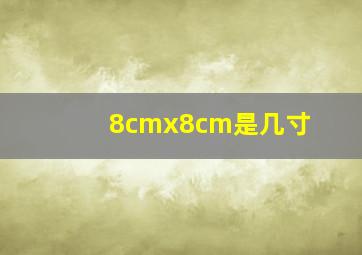 8cmx8cm是几寸