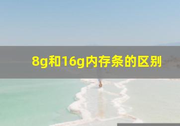 8g和16g内存条的区别