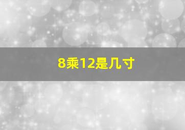 8乘12是几寸