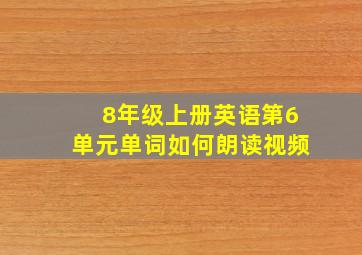 8年级上册英语第6单元单词如何朗读视频