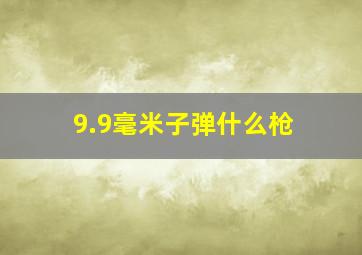 9.9毫米子弹什么枪