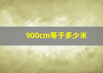 900cm等于多少米