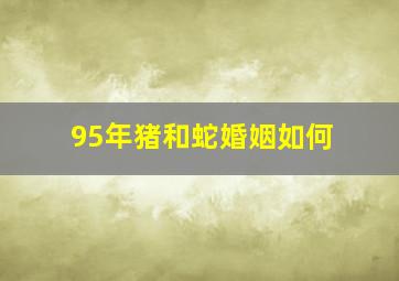 95年猪和蛇婚姻如何