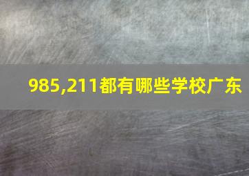 985,211都有哪些学校广东