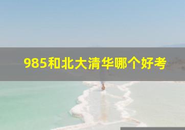 985和北大清华哪个好考