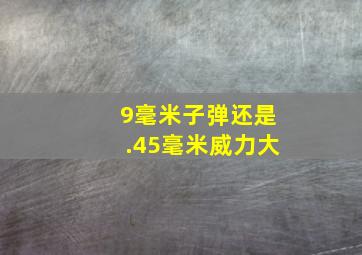 9毫米子弹还是.45毫米威力大