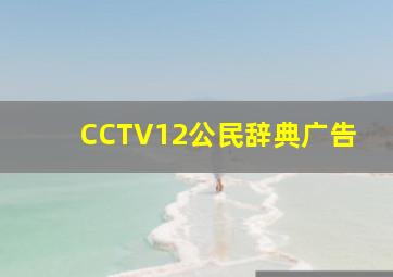 CCTV12公民辞典广告