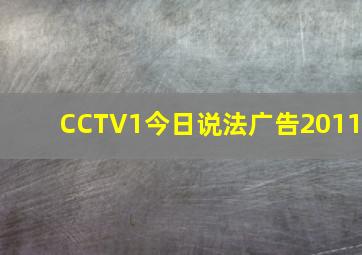 CCTV1今日说法广告2011