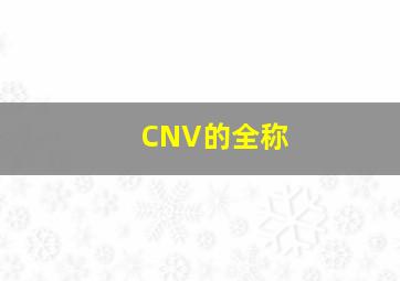 CNV的全称