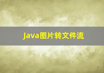 Java图片转文件流