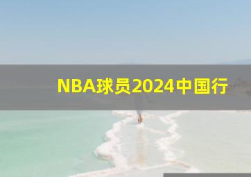 NBA球员2024中国行