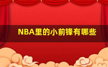 NBA里的小前锋有哪些