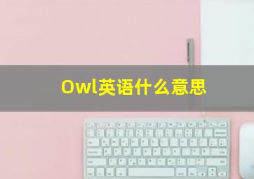 Owl英语什么意思