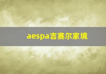 aespa吉赛尔家境