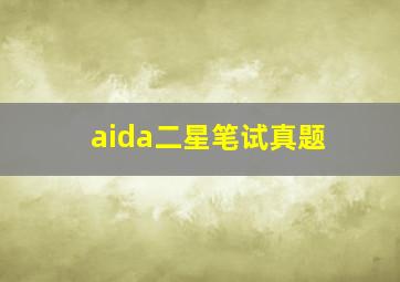 aida二星笔试真题