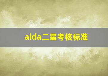 aida二星考核标准