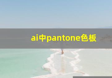 ai中pantone色板