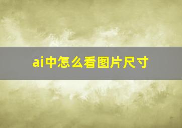 ai中怎么看图片尺寸