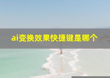 ai变换效果快捷键是哪个