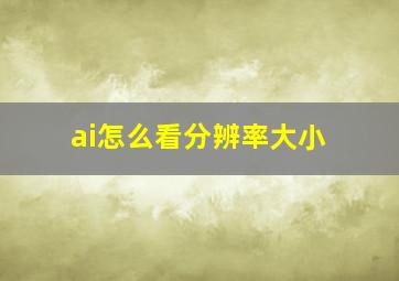 ai怎么看分辨率大小