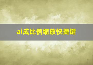 ai成比例缩放快捷键