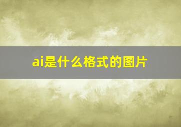 ai是什么格式的图片