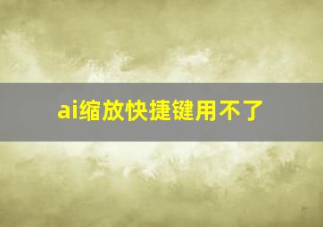 ai缩放快捷键用不了