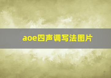 aoe四声调写法图片