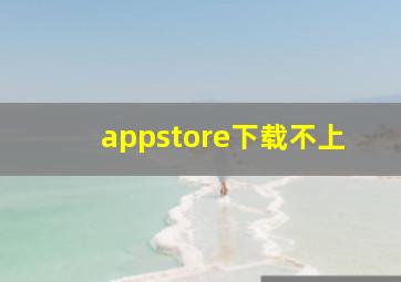 appstore下载不上